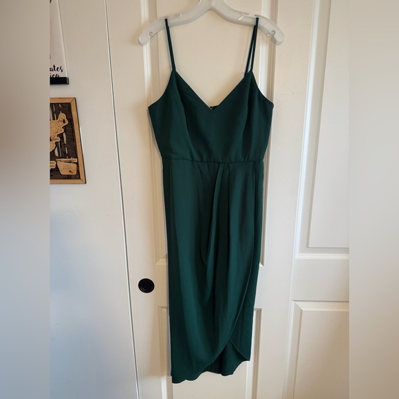 Lulu's Forest Green High Low Dress - Picture 4 of 10